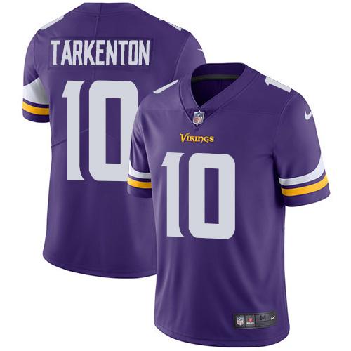 Nike Vikings #10 Fran Tarkenton Purple Team Color Men's Stitched NFL Vapor Untouchable Limited Jersey - Click Image to Close
